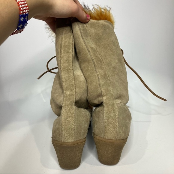 Maxine of Canada suede lace up wedge boots size 9 - Picture 3 of 6